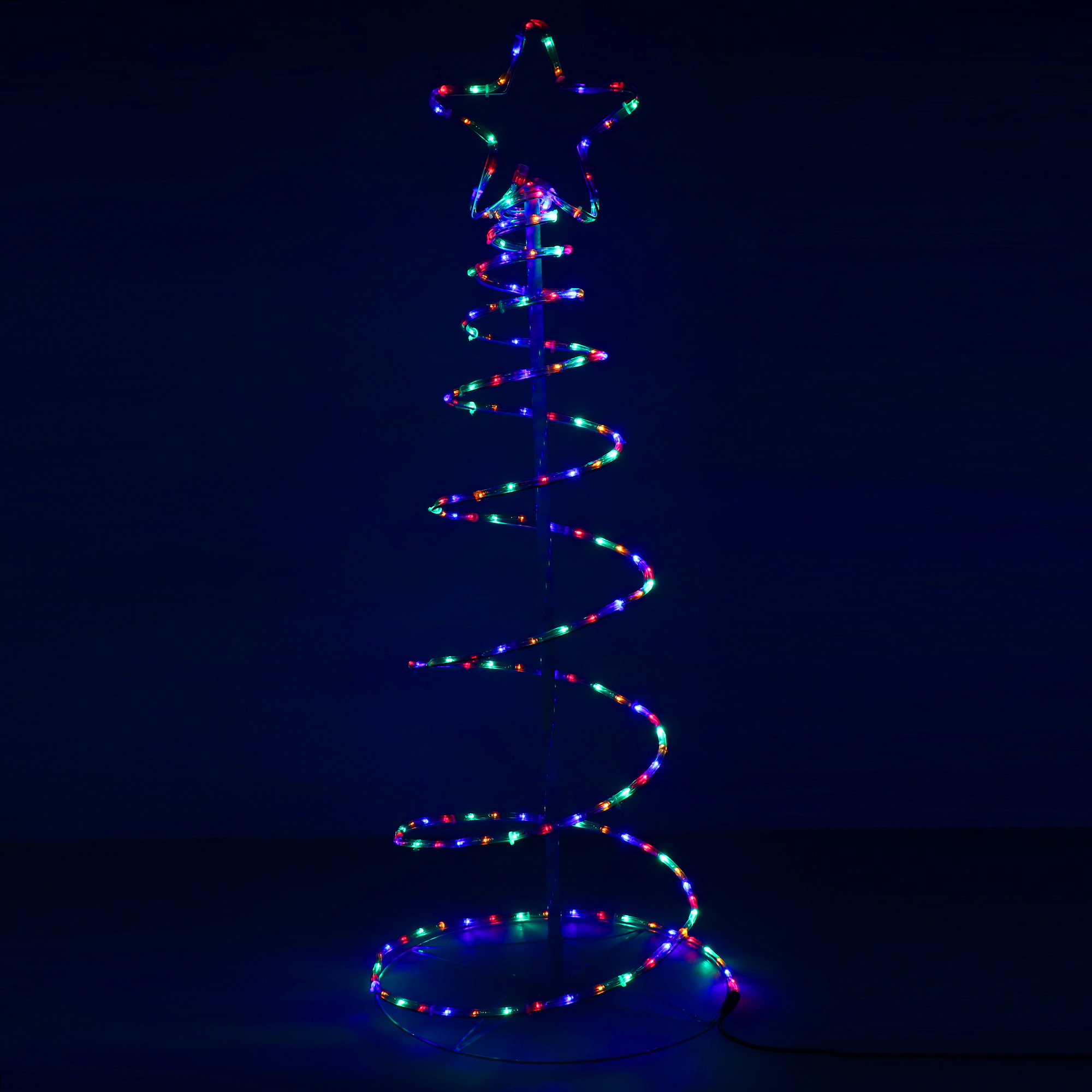 LED Christmas Tree Spiral 192 LEDs with Star Spiral Tree Decorative Metal  Indoor